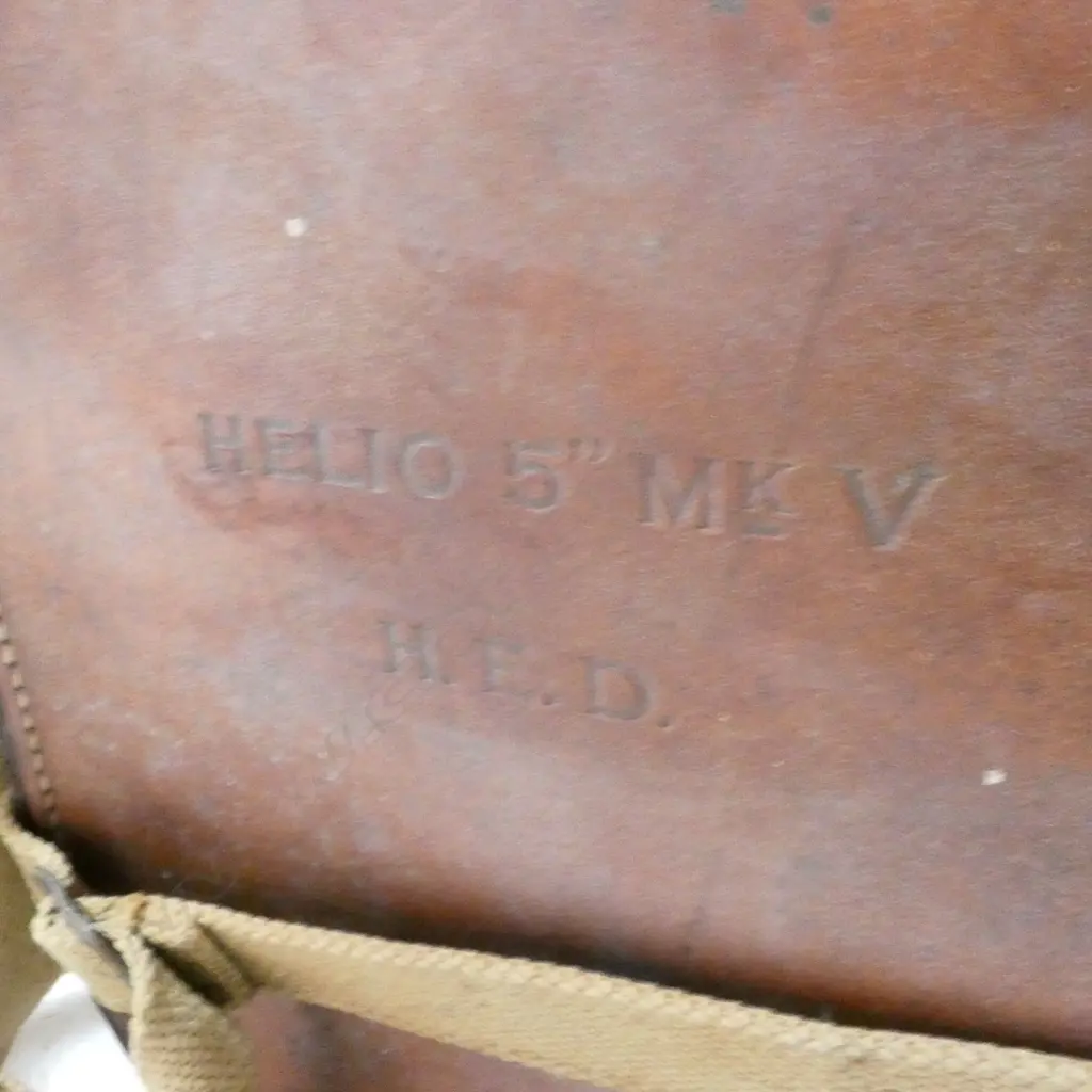 5" HELIOGRAPH SIGNALLING MIRROR w DUPLEX MIRROR & EXTN ARM, SPARE MIRRORS, IN LEATHER CASE, (NO SIGHT) Image 1++